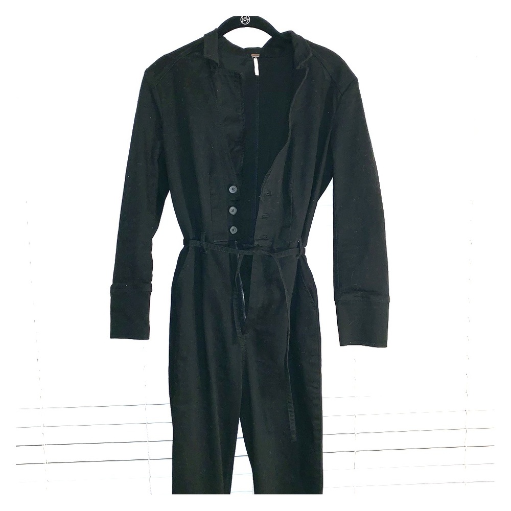 Black button up jumpsuit from Free People, size 4